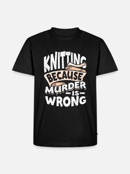 Häkeln Nähen Sticken - Männer Premium Bio T-Shirt - Schwarz