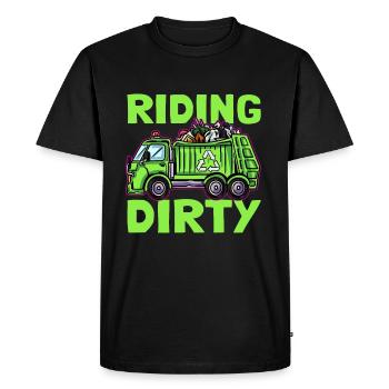 Conduire un camion à ordures sale - T-shirt Premium bio Homme - noir - Devant - Nico (187cm)