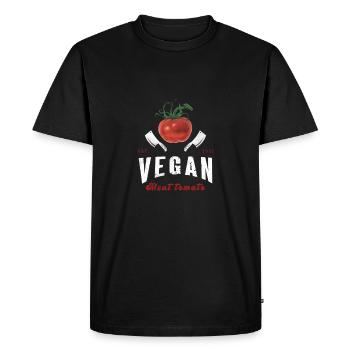 vintage tomato butcher meat - Men's Premium Organic T-Shirt - black - Front - Nico (187cm)