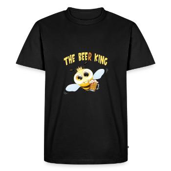 Bee King Beer King Cocktail Disco - Men's Premium Organic T-Shirt - black - Front - Nico (187cm)