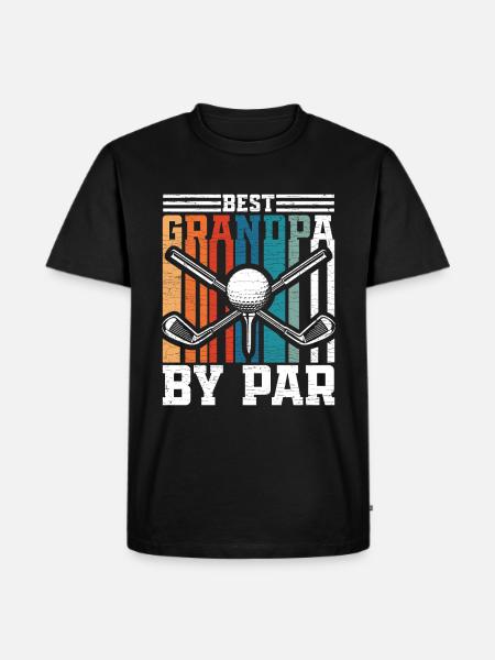Golfer Opa Golf - Männer Premium Bio T-Shirt - Schwarz