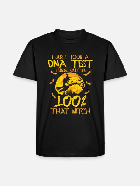 Halloween Hexe - Männer Premium Bio T-Shirt - Schwarz