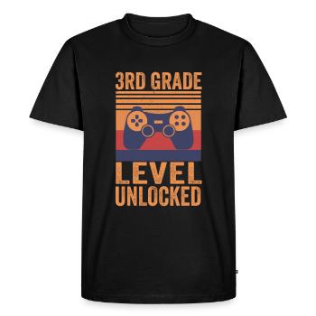 Joueur débloqué de 3e classe de 3e année - T-shirt Premium bio Homme - noir - Devant - Nico (187cm)