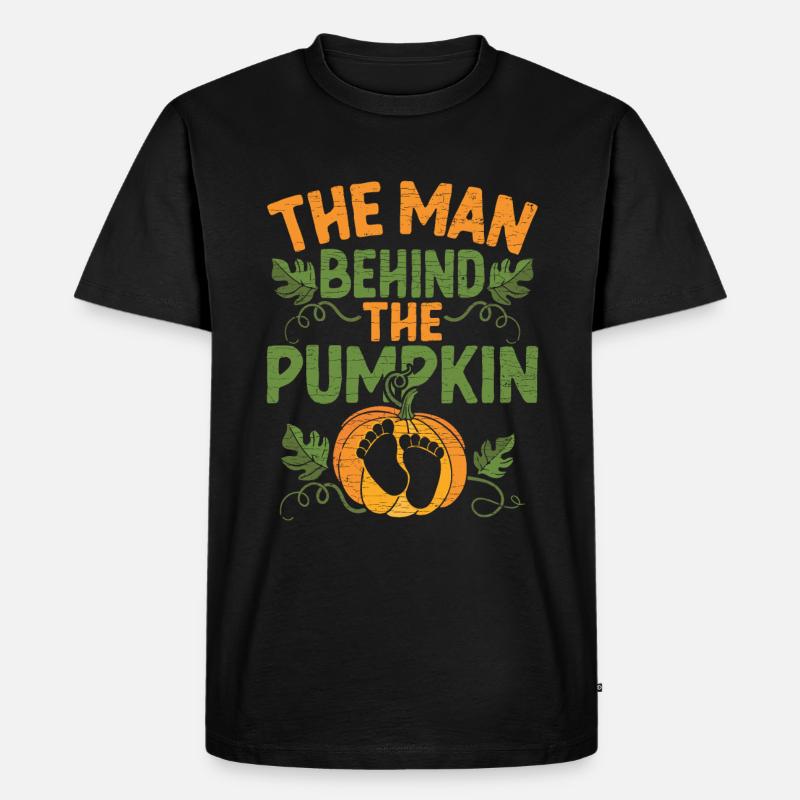 Halloween Papa Geschenk - Männer Premium Bio T-Shirt - Schwarz