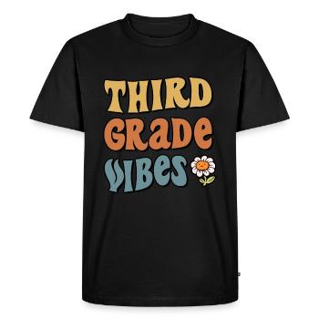 3e année Troisième année Vibes 3e année École - T-shirt Premium bio Homme - noir - Devant - Nico (187cm)