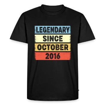 6 Years Old Legendary Since October 2016 6th - Men's Premium Organic T-Shirt - black - Front - Nico (187cm)