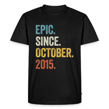 7 Years Old Epic Since October 2015 7th Birthday - Men's Premium Organic T-Shirt - black - Front - Nico (187cm)