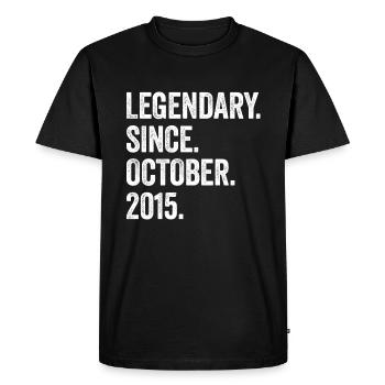 7 Years Old Legendary Since October 2015 7th - Men's Premium Organic T-Shirt - black - Front - Nico (187cm)