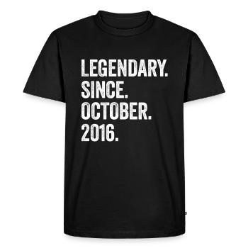 6 Years Old Legendary Since October 2016 6th - Men's Premium Organic T-Shirt - black - Front - Nico (187cm)