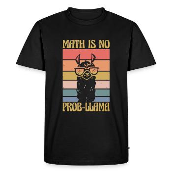 School Math Is No Prob-Llama Student Teacher - Men's Premium Organic T-Shirt - black - Front - Nico (187cm)