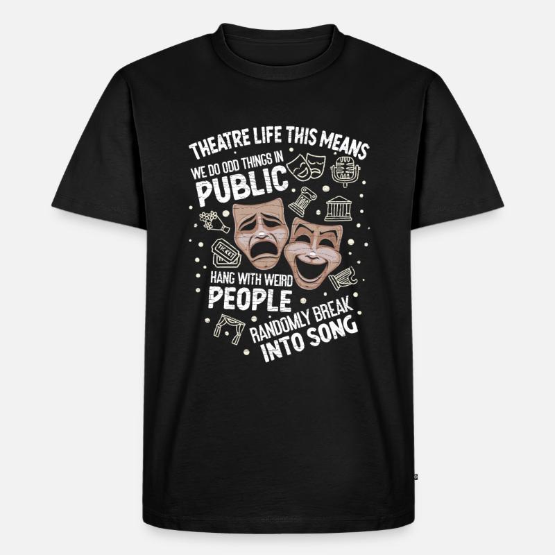 Theater Schauspieler - Männer Premium Bio T-Shirt - Schwarz