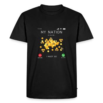 Bees Colony Honey Call Beekeeper - Men's Premium Organic T-Shirt - black - Front - Nico (187cm)