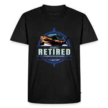 Fisher O'Fishally Retired Retirement Fishing - Men's Premium Organic T-Shirt - black - Front - Nico (187cm)