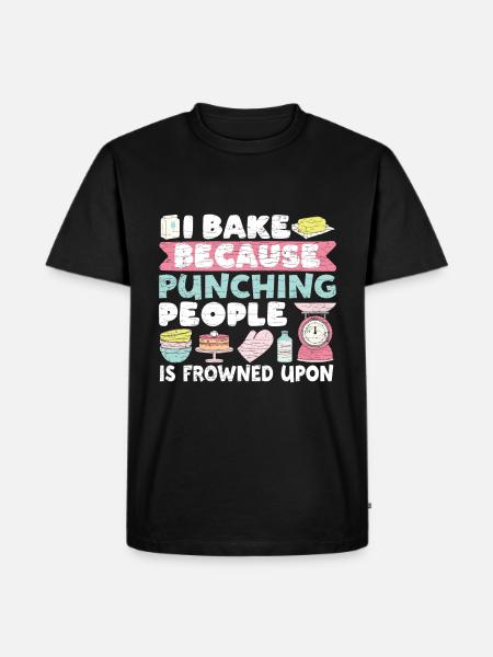 Backen Bäcker - Männer Premium Bio T-Shirt - Schwarz