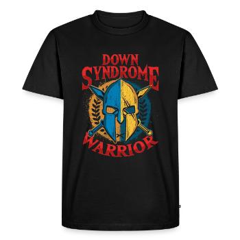 Down Syndrome Warrior Awareness - Men's Premium Organic T-Shirt - black - Front - Nico (187cm)