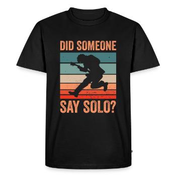 Guitare Quelqu’un a-t-il dit guitares solo - T-shirt Premium bio Homme - noir - Devant - Nico (187cm)