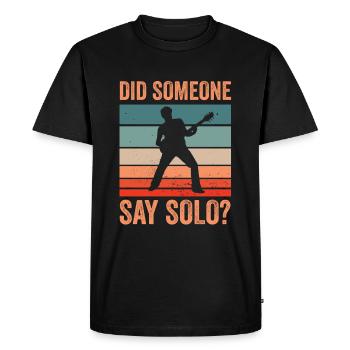 Guitare Quelqu’un a-t-il dit guitares solo - T-shirt Premium bio Homme - noir - Devant - Nico (187cm)