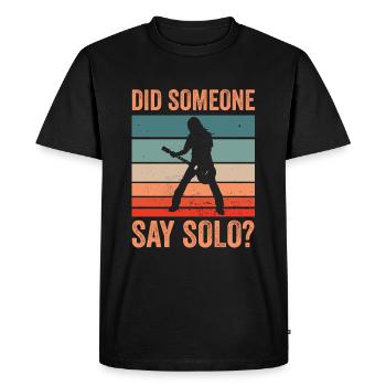 Guitare Quelqu’un a-t-il dit guitares solo - T-shirt Premium bio Homme - noir - Devant - Nico (187cm)