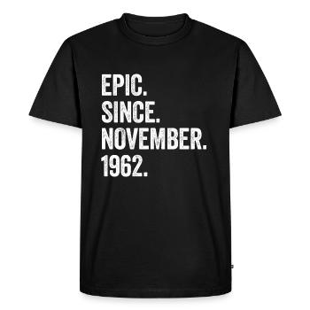 Epic depuis novembre 1962 60e anniversaire - T-shirt Premium bio Homme - noir - Devant - Nico (187cm)