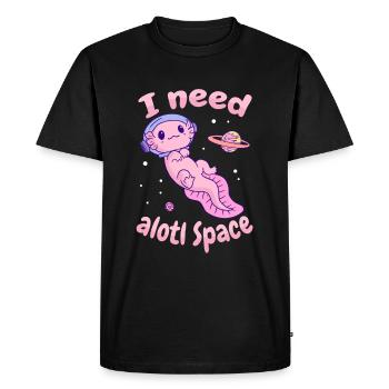 J’ai besoin d’Alotl Space Axolotl - T-shirt Premium bio Homme - noir - Devant - Nico (187cm)