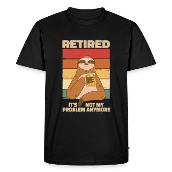 La retraite n’est plus mon problème Pension Pensionné - T-shirt Premium bio Homme - noir - Devant - Nico (187cm)