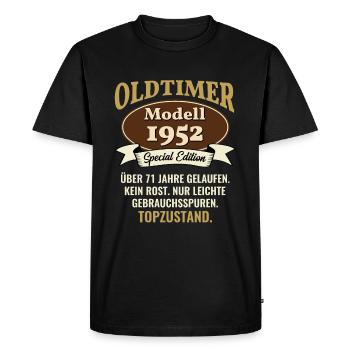 71 years oldtimer model 1952 71st birthday - Men's Premium Organic T-Shirt - black - Front - Nico (187cm)