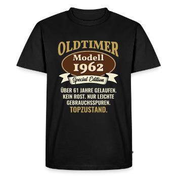 61 anstimer modèle 1962 61e anniversaire - T-shirt Premium bio Homme - noir - Devant - Nico (187cm)