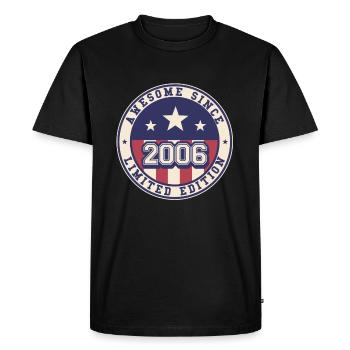 Génial depuis 2006 17ème anniversaire - T-shirt Premium bio Homme - noir - Devant - Nico (187cm)