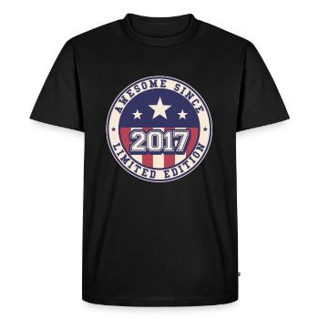 Génial depuis 2017 6ème anniversaire - T-shirt Premium bio Homme - noir - Devant - Nico (187cm)