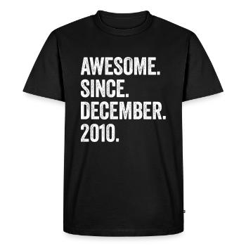 12 Years Old December 2010 12th Birthday - Men's Premium Organic T-Shirt - black - Front - Nico (187cm)