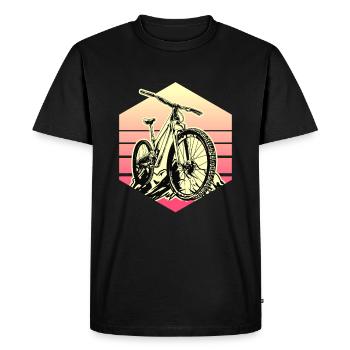 VTT VTT Descente VTT - T-shirt Premium bio Homme - noir - Devant - Nico (187cm)