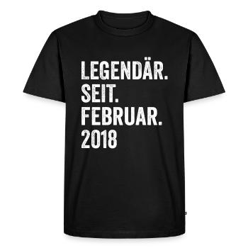 5 years Legendary since February 2018 5th Birthday - Men's Premium Organic T-Shirt - black - Front - Nico (187cm)