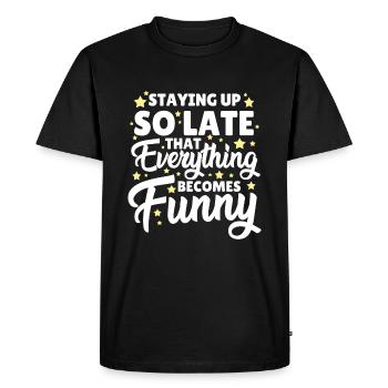 Funny Sleeping Inspiration - Men's Premium Organic T-Shirt - black - Front - Nico (187cm)