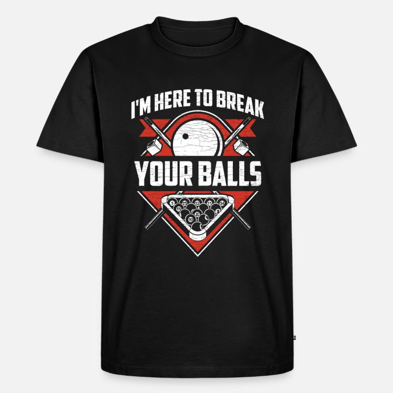 Billardspieler Pool Billard - Männer Premium Bio T-Shirt - Schwarz