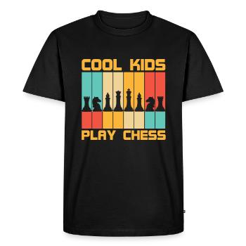 Cool Kids Play Chess Chessboard Chess Player - T-shirt Premium bio Homme - noir - Devant - Nico (187cm)