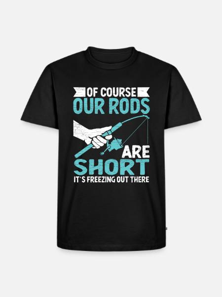 Eisfischen Eisangeln - Männer Premium Bio T-Shirt - Schwarz