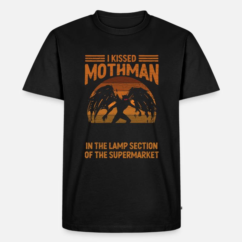 Kryptozoologie Mothman Kryptide - Männer Premium Bio T-Shirt - Schwarz