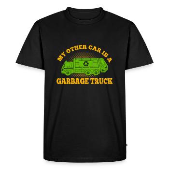 Ma voiture est un camion à ordures Dumpster Trash Truck - T-shirt Premium bio Homme - noir - Devant - Nico (187cm)
