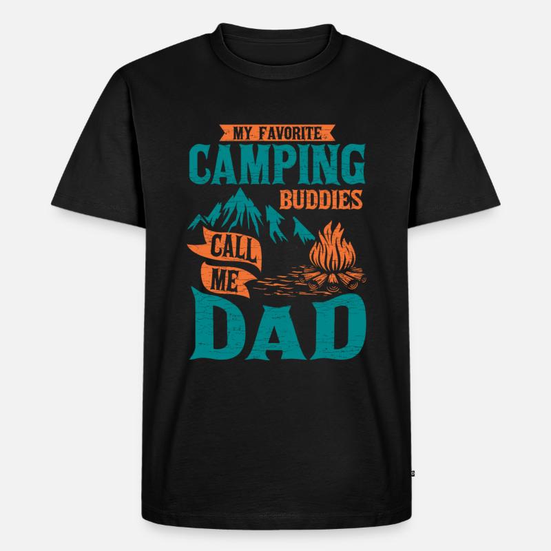 Camping Papa Camper - Männer Premium Bio T-Shirt - Schwarz
