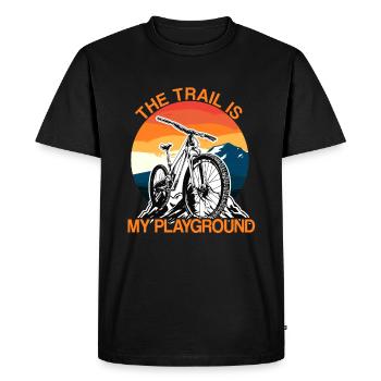VTT Descente VTT - T-shirt Premium bio Homme - noir - Devant - Nico (187cm)