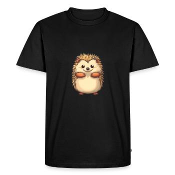 Hérisson de dessin animé mignon - T-shirt Premium bio Homme - noir - Devant - Nico (187cm)