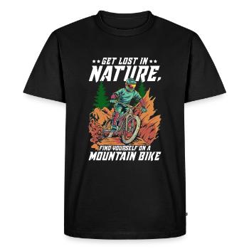 VTT de descente VTT - T-shirt Premium bio Homme - noir - Devant - Nico (187cm)