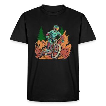 VTT de descente VTT - T-shirt Premium bio Homme - noir - Devant - Nico (187cm)