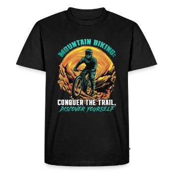 VTT de descente VTT - T-shirt Premium bio Homme - noir - Devant - Nico (187cm)