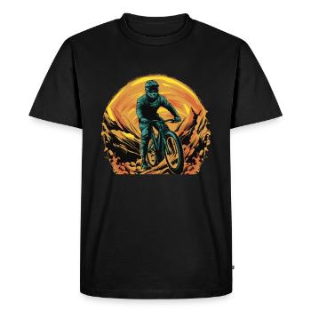 VTT Descente VTT VTT - T-shirt Premium bio Homme - noir - Devant - Nico (187cm)