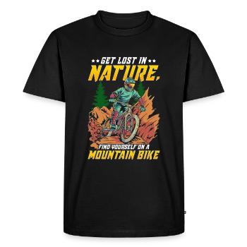 VTT de descente VTT - T-shirt Premium bio Homme - noir - Devant - Nico (187cm)