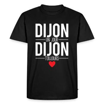 Dijon un jour dijon toujours cadeau dijonnais - T-shirt Premium bio Homme - noir - Devant - Nico (187cm)