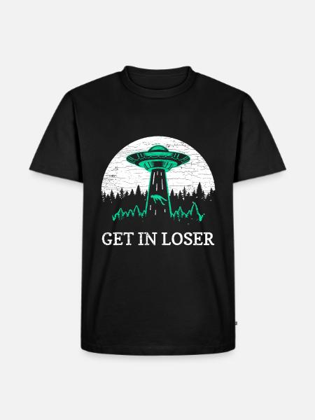 Ufo Alien - Männer Premium Bio T-Shirt - Schwarz