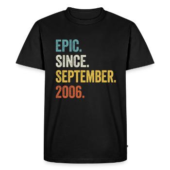 17. Geburtstag 17 Jahre Epic Since September 2006 - Männer Premium Bio T-Shirt - Schwarz - Vorne - Nico (187cm)