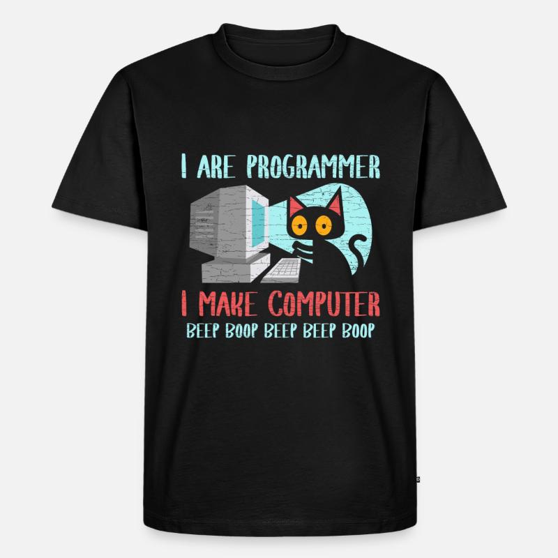 Programmierer Coder - Männer Premium Bio T-Shirt - Schwarz